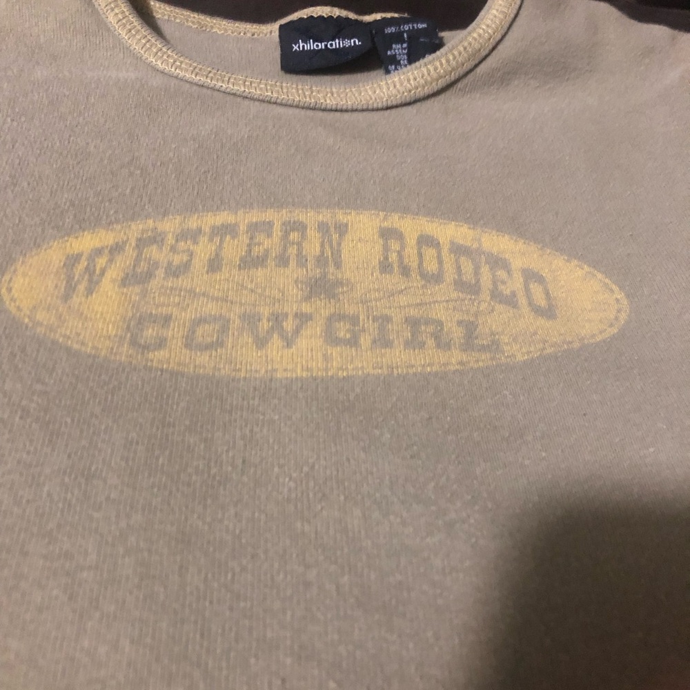 Vintage xhilaration baby doll western rodeo shirt